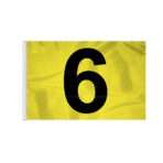AGAS Numbered Golf Flags - 14 x 20 inch Numbered Flags for Golf Course No 6