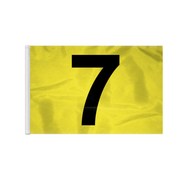 AGAS Numbered Golf Flags - 14 x 20 inch Numbered Flags for Golf Course No 7