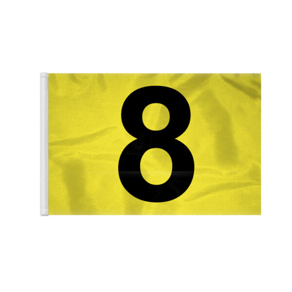 AGAS Numbered Golf Flags - 14 x 20 inch Numbered Flags for Golf Course No 8