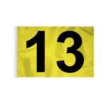 AGAS Numbered Golf Flags - 14 x 20 inch Numbered Flags for Golf Course No 13