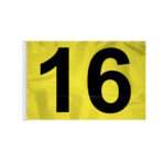 AGAS Numbered Golf Flags - 14 x 20 inch Numbered Flags for Golf Course No 16