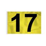AGAS Numbered Golf Flags - 14 x 20 inch Numbered Flags for Golf Course No 17