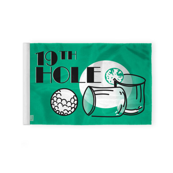 AGAS 19th Hole Golf Flag with Golf Tube Insert