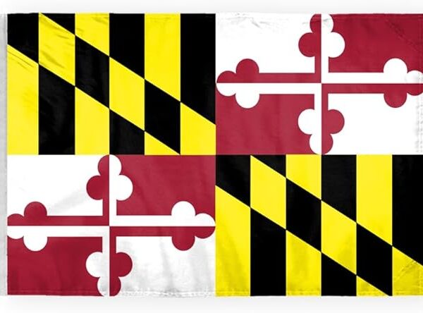 AGAS Maryland State Motorcycle Flag 6x9 inch
