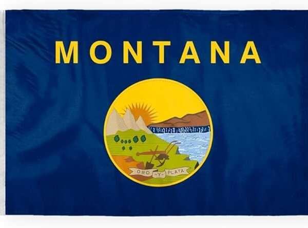 AGAS Montana State Motorcycle Flag 6x9 inch