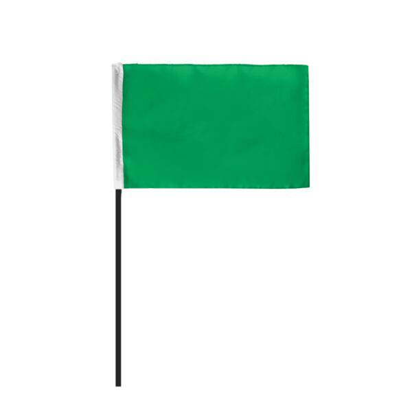 AGAS Green Racing Flag Start Race Stick Flag 4x6 inch