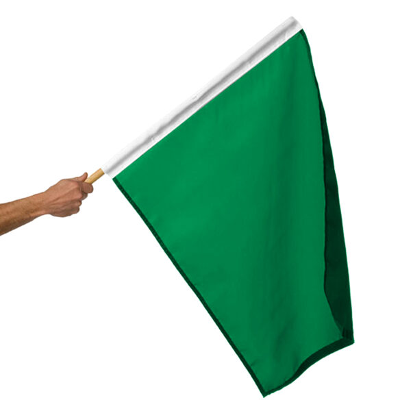 AGAS Green Racing Flag Start Race Stick Flag 24x30 inch