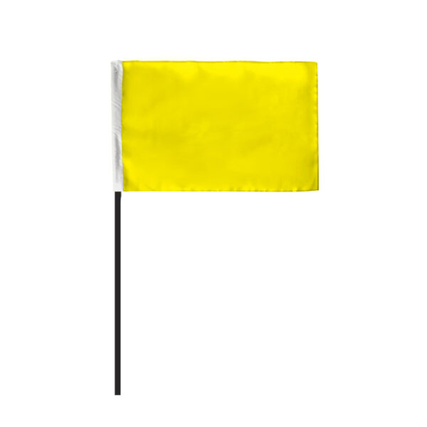AGAS Yellow Racing Flag Caution Stick Flag 4x6 inch