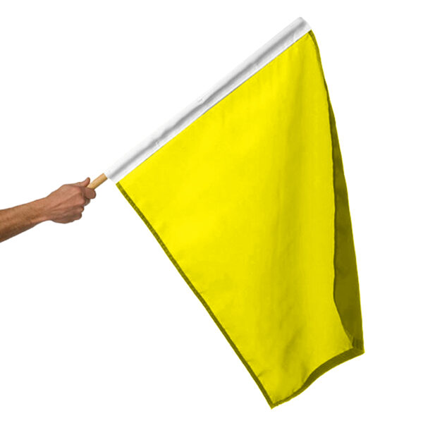 AGAS Yellow Racing Flag Caution Stick Flag 24x30 inch