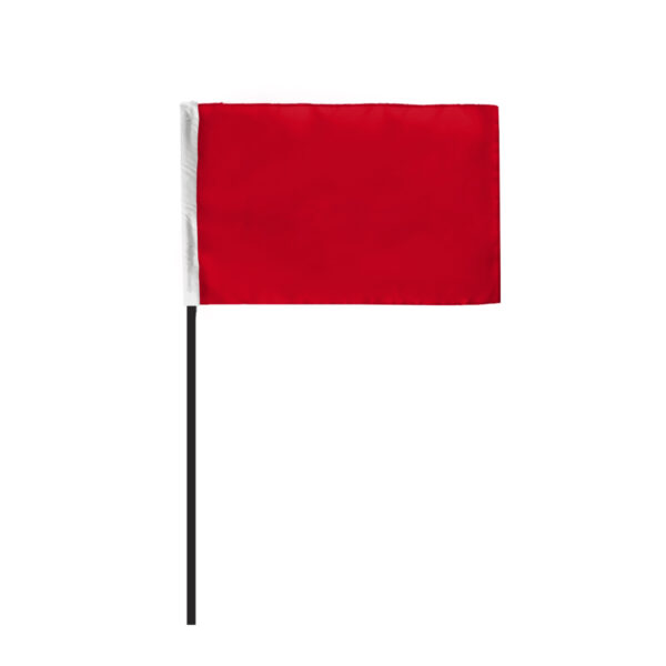 AGAS Red Racing Flag Stop Race Stick Flag 4x6 inch