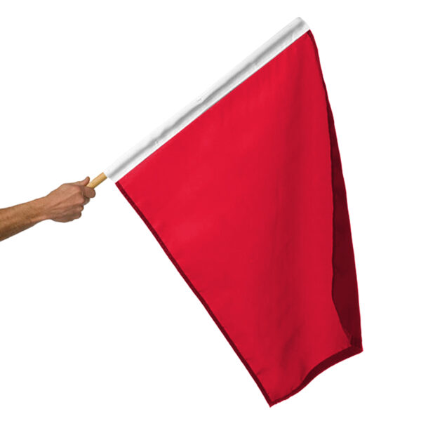 AGAS Red Racing Flag Stop Race Stick Flag 24x30 inch