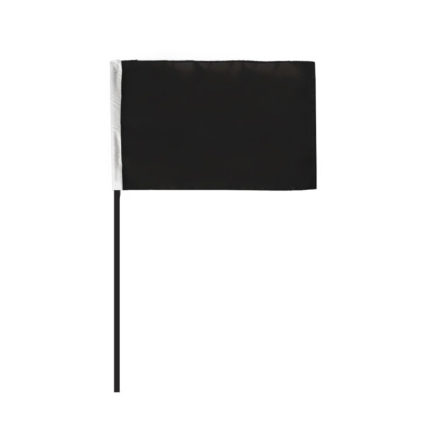 AGAS Return To Pit Racing Stick Flag 4x6 inch - Mounted on 11 inch Black Plastic Pole