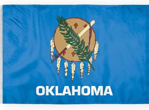 AGAS Oklahoma State Motorcycle Flag 6x9 inch