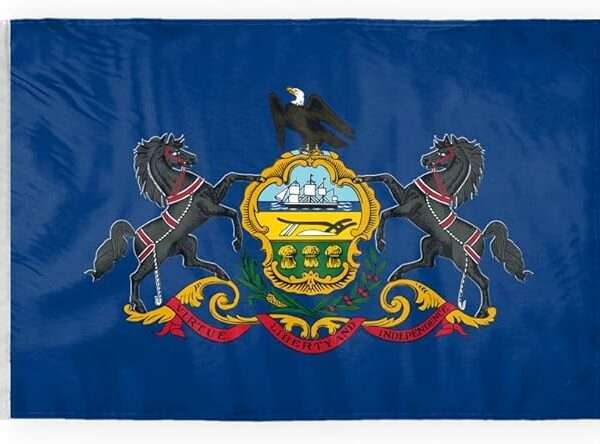 AGAS Pennsylvania State Motorcycle Flag 6x9 inch
