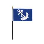 AGAS Port Captain Officers Flag on Staff - 4 x 6 Inch