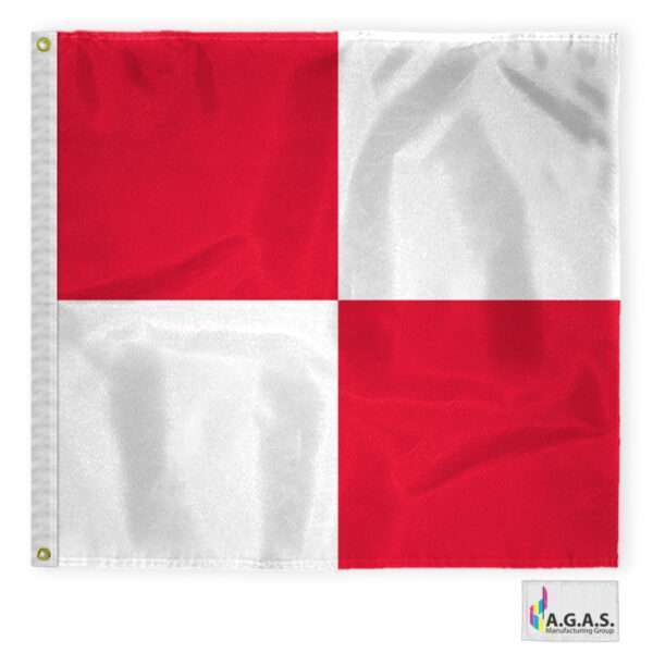 AGAS Uniform Code U Marine Signal 3x3 Ft Flag - Printed 200D Nylon
