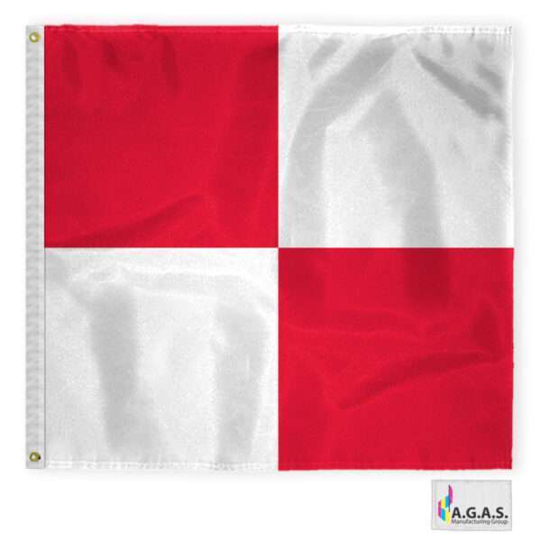 AGAS Uniform Code U Marine Signal 4x4 Ft Flag - Printed 200D Nylon