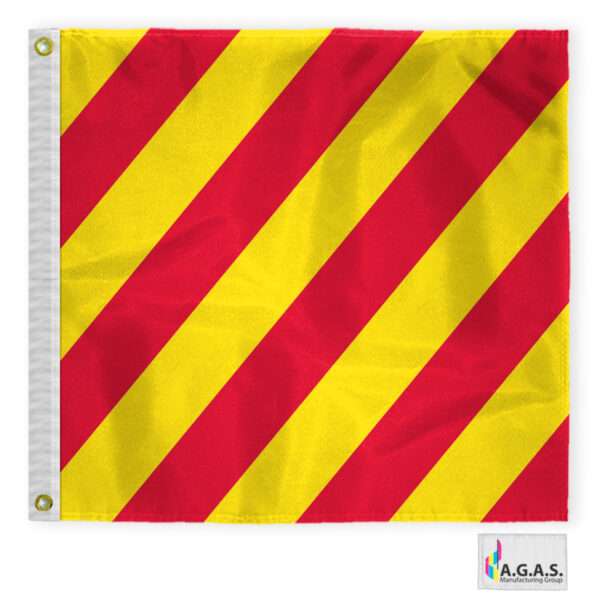 AGAS Yankee Code Y Marine Signal 2x2 Ft Flag - Printed 200D Nylon