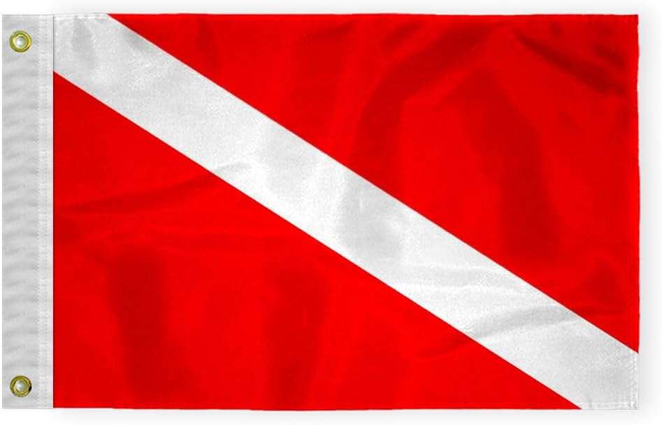AGAS Skin Diver Flag - 16 x 24 Inch - Printed 200 Nylon AGAS Skin Diver Flag - 16 x 24 Inch - Printed 200 Nylon