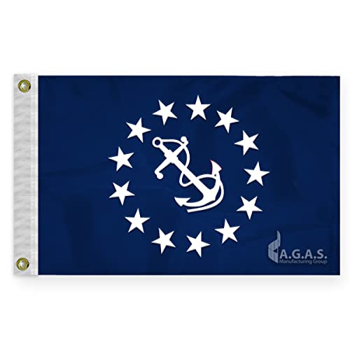 AGAS Commodore Officers Flag - 12 x 18 Inch - Printed 200D Nylon