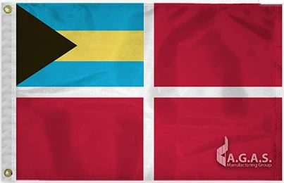 AGAS Bahamas Courtesy Flag - 12 x 18 Inch - Printed 200D Nylon