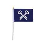 AGAS Quartermaster Officers Flag on Staff - 4 x 6 Inch