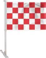 AGAS Red White Checkered Car Flags -10.5x15 inch
