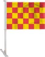 AGAS Red Yellow Checkered Car Flags -10.5x15 inch