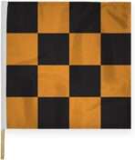 AGAS Checkered Racing Flags Black Orange Pattern - 30x30 inch