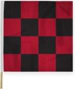 AGAS Checkered Racing Flags Red Black Pattern - 30x30 inch