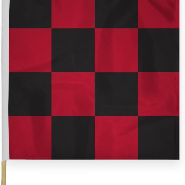 AGAS Checkered Racing Flags Red Black Pattern - 30x30 inch