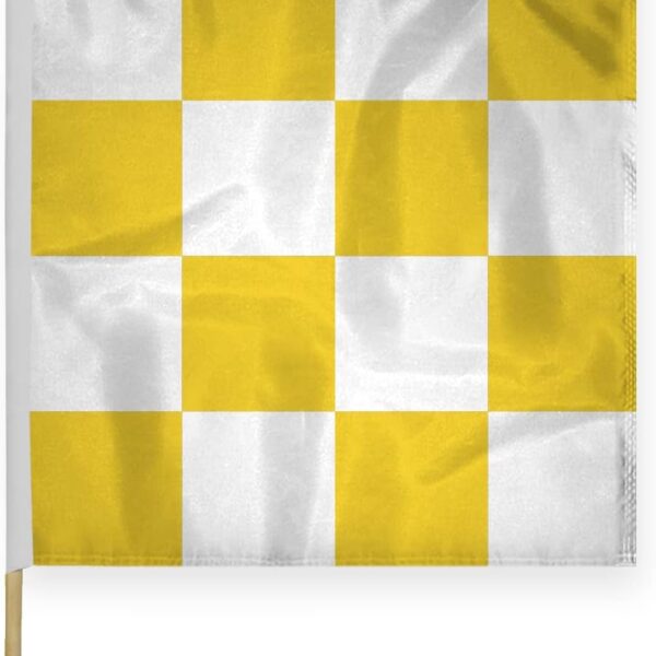 AGAS Checkered Racing Flags Yellow White Pattern - 30x30 inch