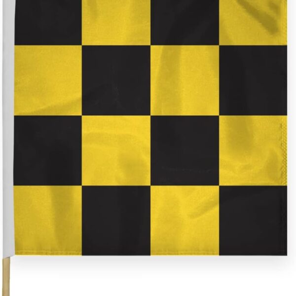 AGAS Checkered Racing Flags Black Yellow Pattern - 30x30 inch