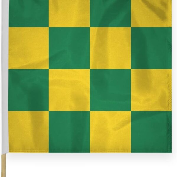 AGAS Checkered Racing Flags Green Yellow Pattern - 30x30 inch