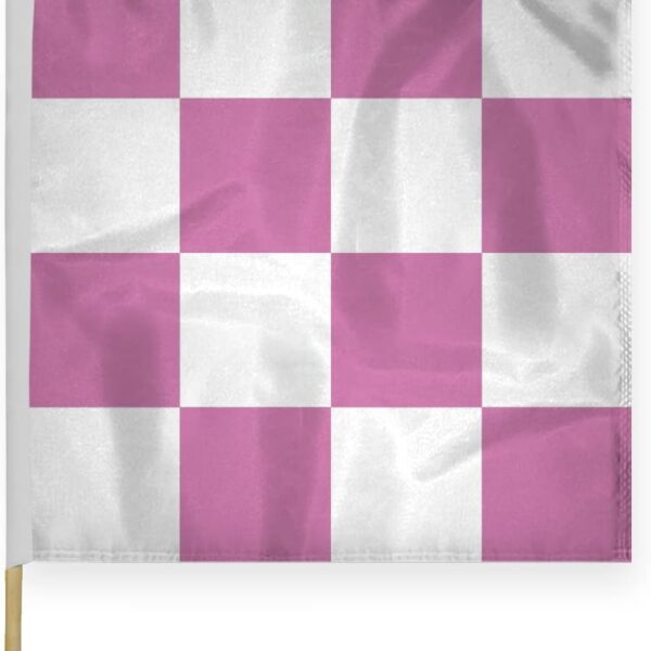 AGAS Checkered Racing Flags Pink White Pattern - 30x30 inch