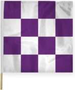 AGAS Checkered Racing Flags Purple White Pattern - 30x30 inch