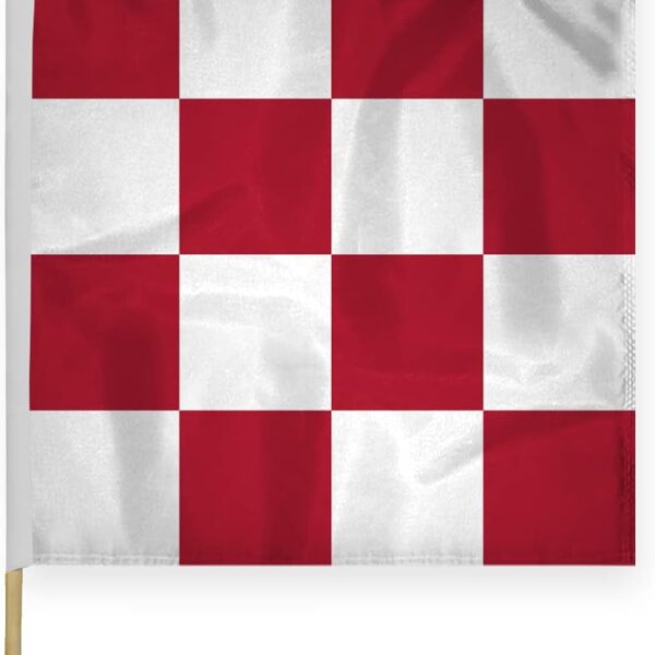 AGAS Checkered Racing Flags Red White Pattern - 30x30 inch