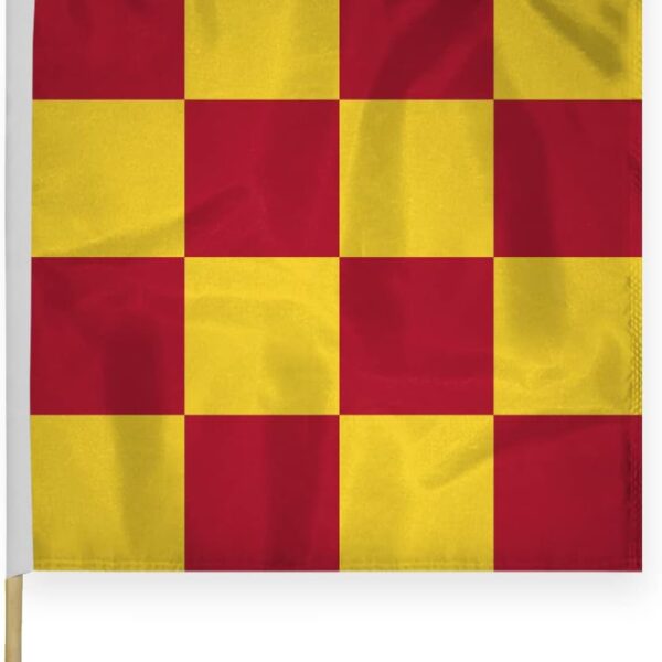 AGAS Checkered Racing Flags Red Yellow Pattern - 30x30 inch