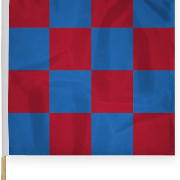 AGAS Checkered Racing Flags Red Blue Pattern - 30x30 inch