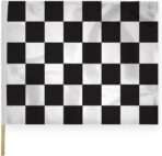 AGAS Checkered Racing Flags Black White Pattern - 24x30 inch