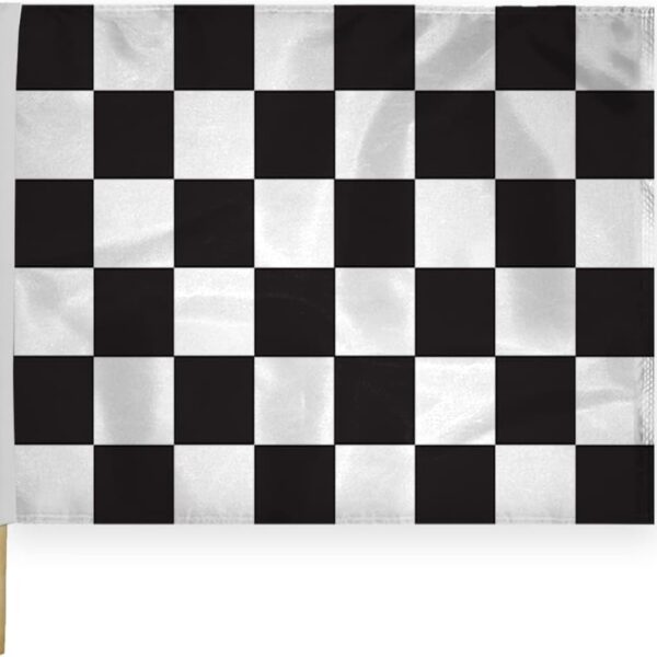 AGAS Checkered Racing Flags Black White Pattern - 24x30 inch