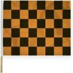 AGAS Checkered Racing Flags Black Orange Pattern - 24x30 inch