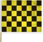AGAS Checkered Racing Flags Black Yellow Pattern - 24x30 inch