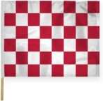 AGAS Checkered Racing Flags Red White Pattern - 24x30 inch