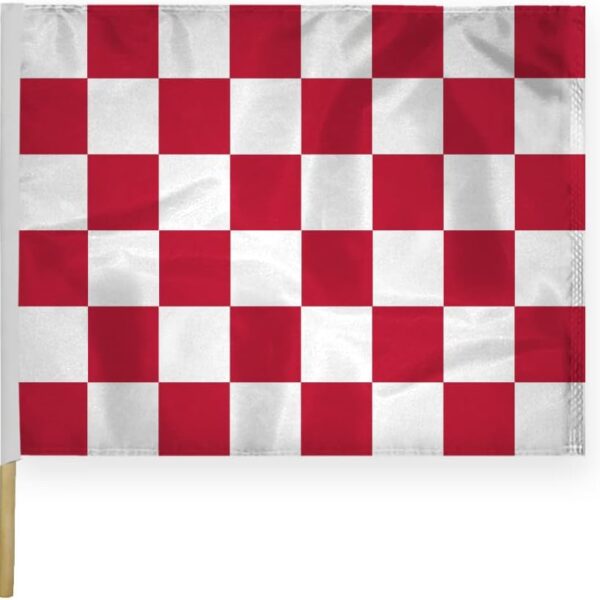 AGAS Checkered Racing Flags Red White Pattern - 24x30 inch