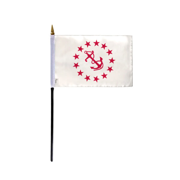 AGAS Rear Commodore Officers Flag on Staff - 4 x 6 Inch