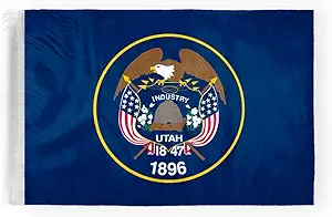 AGAS Utah State Motorcycle Flag 6x9 inch