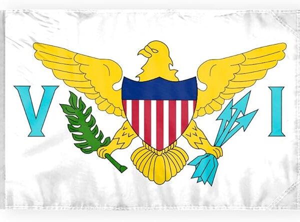 AGAS Virgin Islands State Motorcycle Flag 6x9 inch