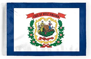 AGAS West Virginia State Motorcycle Flag 6x9 inch