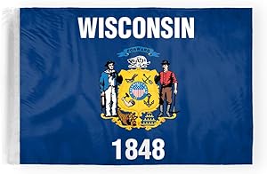 AGAS Wisconsin State Motorcycle Flag 6x9 inch